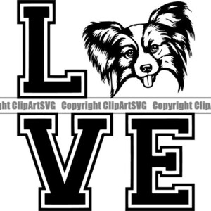 Papillon #15 liefde glimlachend hondenras stamboom Canine raszuivere K-9 huisdier Chinese Crested Animal Logo. SVG. PNG Clipart Vector Cricut knippen snijden