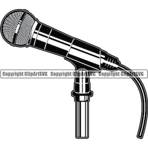 Microfono n. 20 Audio Registrazione audio Registra microfono vocale Attrezzatura per studio musicale Trasmissione radiofonica Podcast.SVG.EPS.PNG Taglio Cricut vettoriale