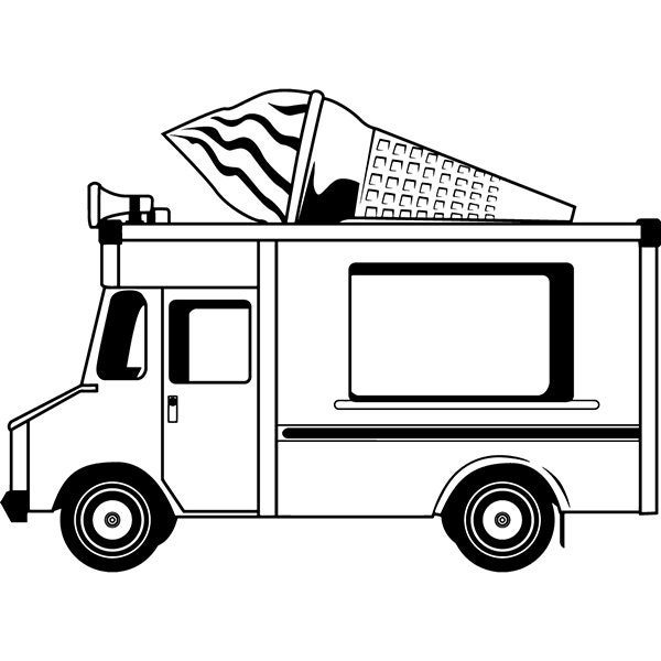 Ice Cream Truck #1 Mobile Service Delivery Vehicle Cream Creamers Food Restaurant Ice Cream .SVG .EPS .PNG Vector Cricut Cut Cutting