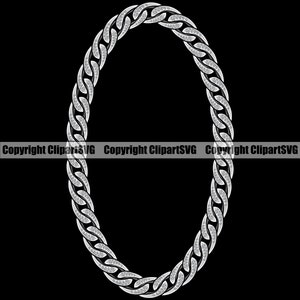 Silber Diamant Kettenglied Halskette Schmuck Shiny Bling Reicher Reichtum Bargeld Hip Hop Rap Rapper Gold Design Logo SVG PNG Clipart Vektor Cut
