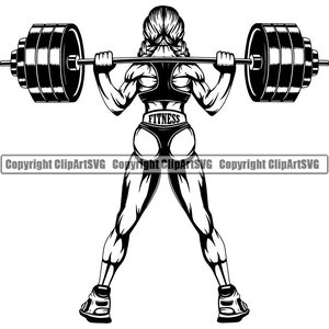 Bodybuilding Vrouw Vrouwelijke Spier Flex Fitness Gym Workout Trein Gezondheid Gewicht Pose Fit Lichaam Sterk Ontwerp Logo SVG PNG Vector Clipart