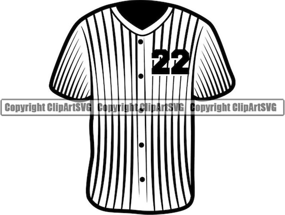 Baseball Jersey #1 Shirt Uniform Outfit Sports League Player Equipment Game  Supply Element Logo .SVG .PNG Clipart Vector Cricut Cut Cutting