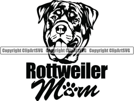 Download Rottweiler 48 Mom Love Dog Breed Animal Pet Guard Security Etsy