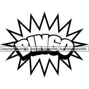 Bingokaart gokken gokker gokker kans geluk loterij Lotto bal Keno Casino weddenschap spel Logo SVG PNG Clipart Vector knippen snijden bestand