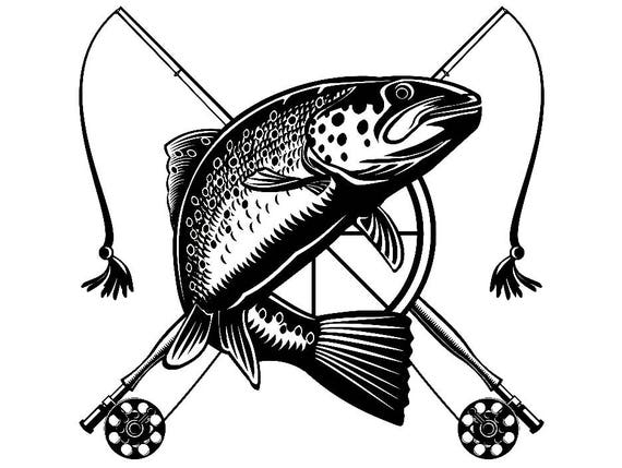 Download Fly Fishing Logo 2 Angling Fish Fresh Water Hunting ...