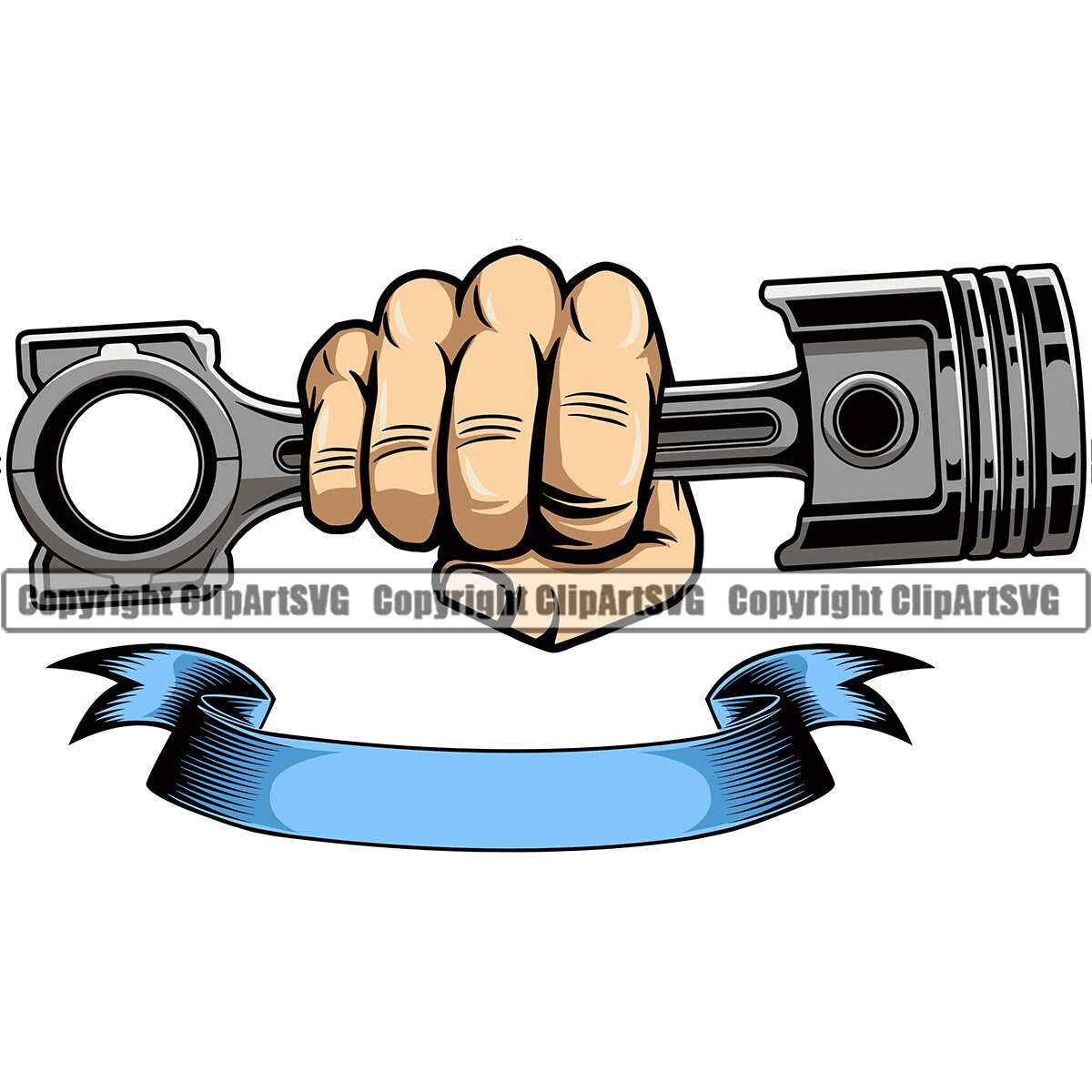 Hand Holding Piston Mechanic Auto Car Part Biker Fix Repair Etsy Hong