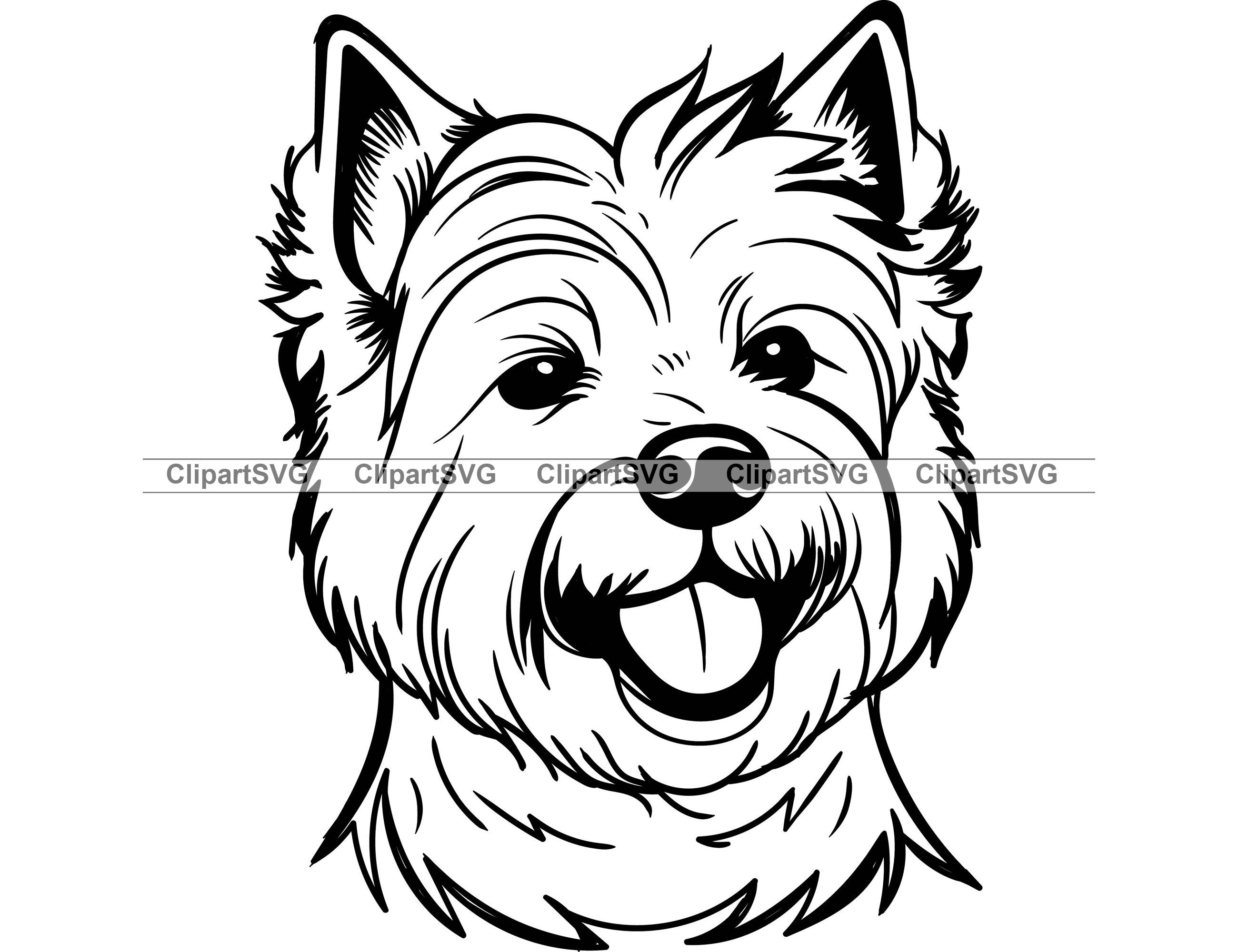 West Highland White Terrier Smiling Dog Cute Puppy Face 