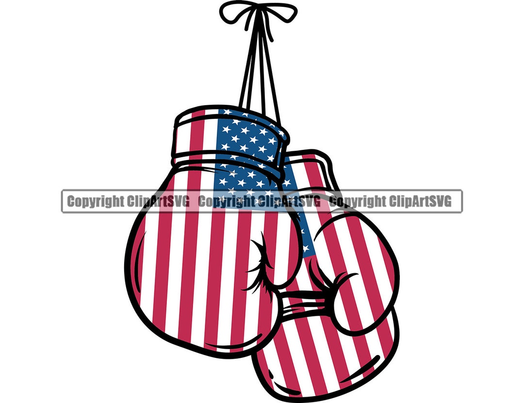 USA United States America American Boxing Gloves Flag Country World