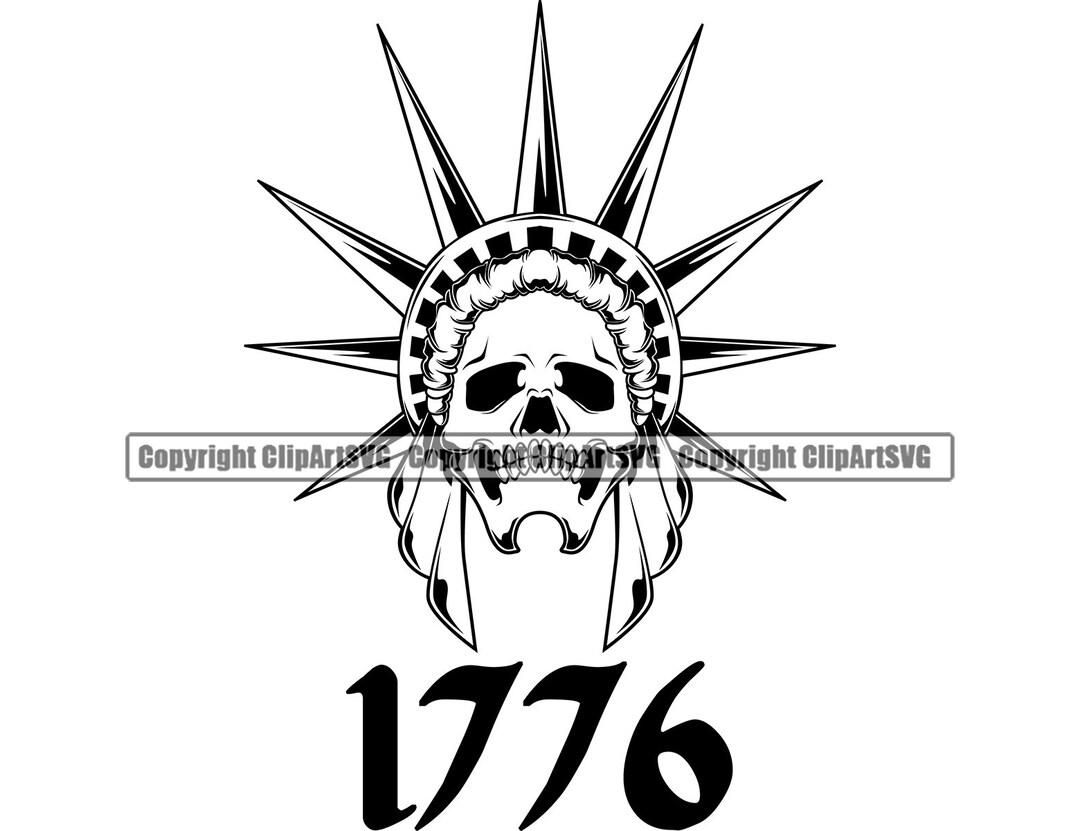 Statue of Liberty Gun Flag USA America Patriot Freedom Machine Rifle