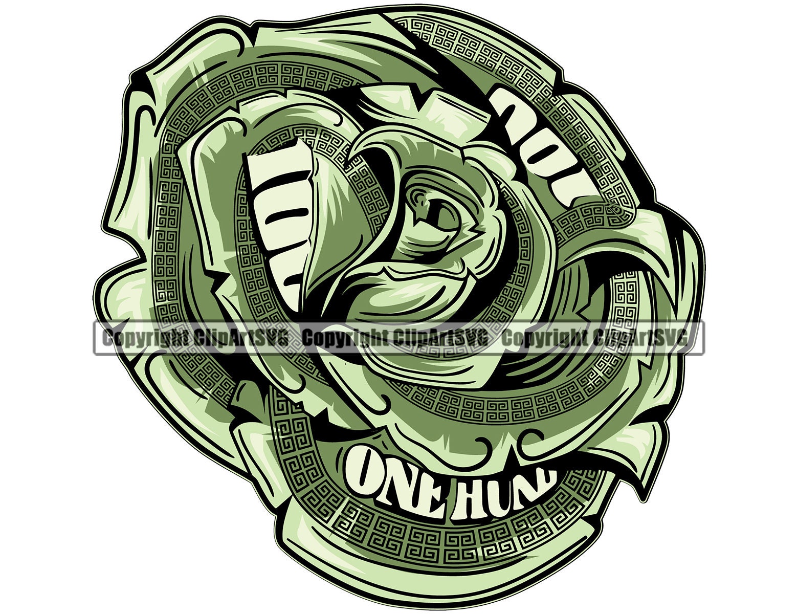 2. Realistic Hundred Dollar Bill Rose Tattoo - wide 8