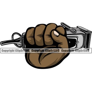 Barber Black Hand Clippers Chair Shop Barbershop Salon Pole Haircut Hair Cut Hairstyle Shave Design Element Logo SVG PNG Clipart Vector Cut