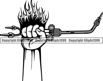 Metal Cutting Torch Svg - Etsy