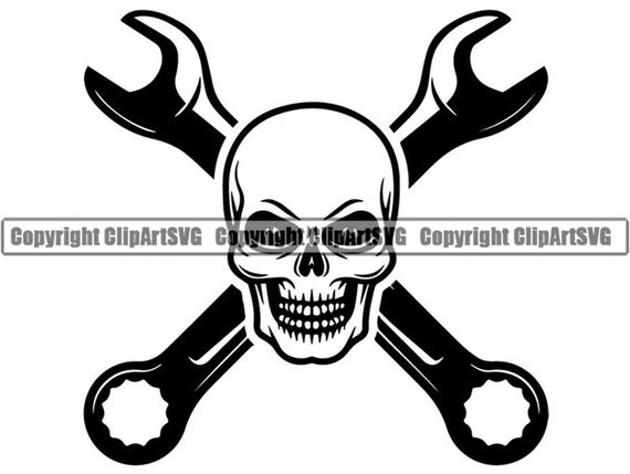 Mechanic Logo 58 Wrench Engine Auto Car Part Biker Motorcycle Etsy