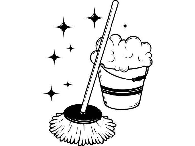 Mop Bucket 2 Cleaning Maid Service Housekeeper Housekeeping image 0.
