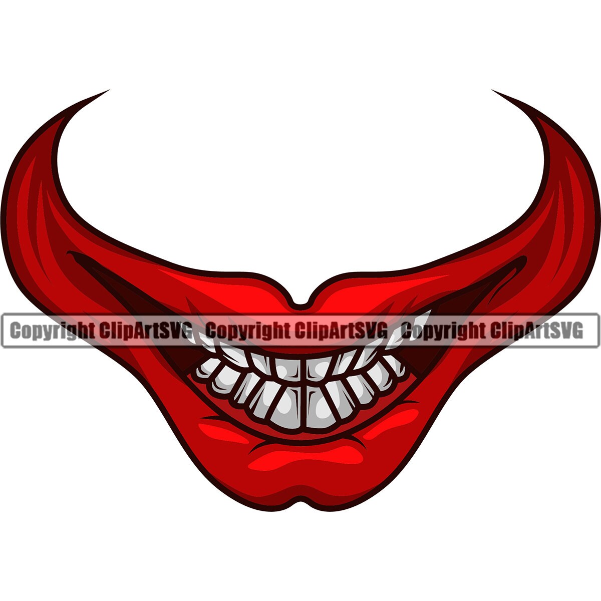 Joker Smile Clown Laughing Ha Funny Mouth Mask Evil Grin | Etsy