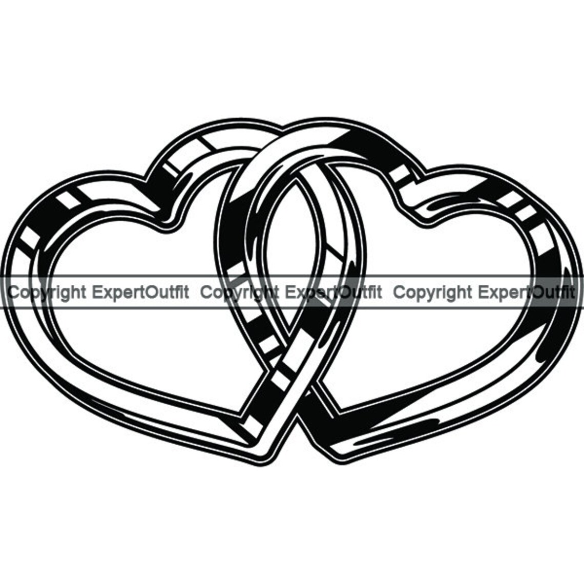 Wedding Rings #1 Heart Shaped Proposal Love Marriage Jewelry Celebrate ...