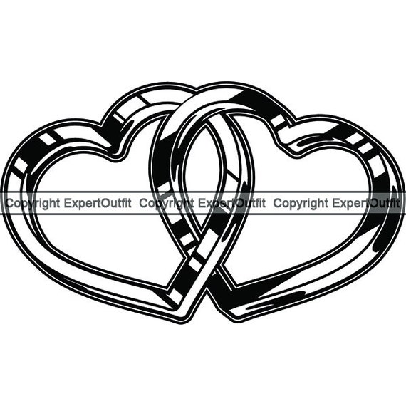 Download Clip Art Celebrate Engagement Heart Love Marriage Jewelry Wedding Rings Diamond Shaped Svg Concept Logo Png Clipart Vector Cricut Silhouette Art Collectibles