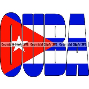 Kuba Text Flagge Kubanische Karibik Insel Havanna Land Welt National Nation Logo Art .JPG .PNG Clipart Clip Art Design Grafik Download