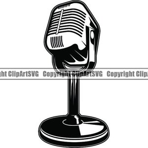 Microfono n. 23 Audio Registrazione audio Registra microfono vocale Attrezzatura per studio musicale Trasmissione radiofonica Podcast.SVG.EPS.PNG Taglio Cricut vettoriale