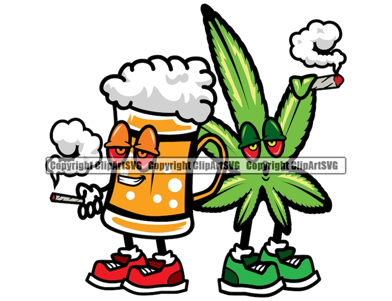 Marijuana Leaf Beer Smoking Pot Joint Blunt Smoke Weed Vapor - Etsy