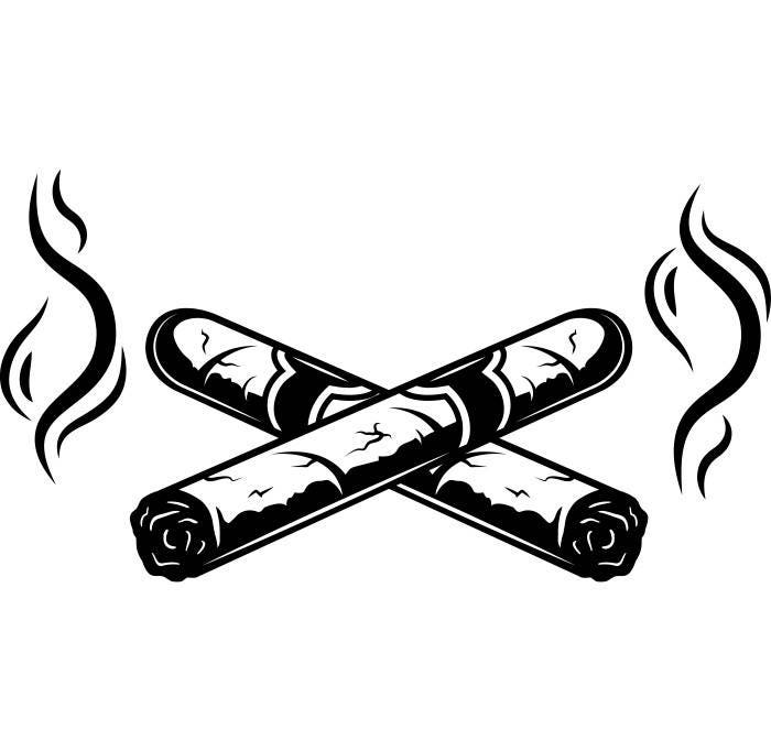 Download Free SVG Cigars Crossed 1 Smoking Tobacco Smoke Blunt Bar Smoker E...