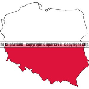 Poland Polish Europe European Country World National Nation Flag Map Logo Art .JPG .PNG Clipart Clip Art Design Graphic Download File
