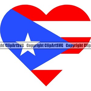 Porto Rico, Rico, Amor, Coração, Bandeira, San Juan, Ilha, Nacional, Nação, Símbolo, Logotipo, Art .JPG .PNG Clipart Clip Art Design Graphic