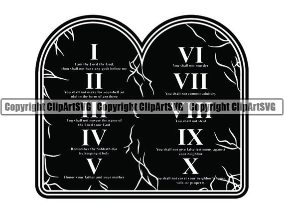 Ten Commandments 2 Religion Christianity Faith Biblical - Etsy