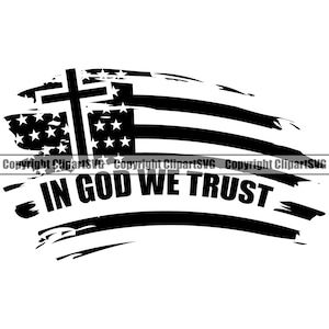 Cráneo veterano Dios militar en el que confiamos Cruz EE.UU. Bandera angustiada Vet Guerra Héroe Signo Americano EE.UU. P.O.W M.I.A Arte Diseño Logotipo SVG Png Vector Corte
