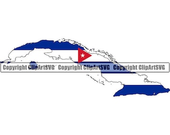 Cuba Cuban Caribbean Island Havana Country World National Nation Flag Map Logo Art .JPG .PNG Clipart Clip Art Design Graphic Download File