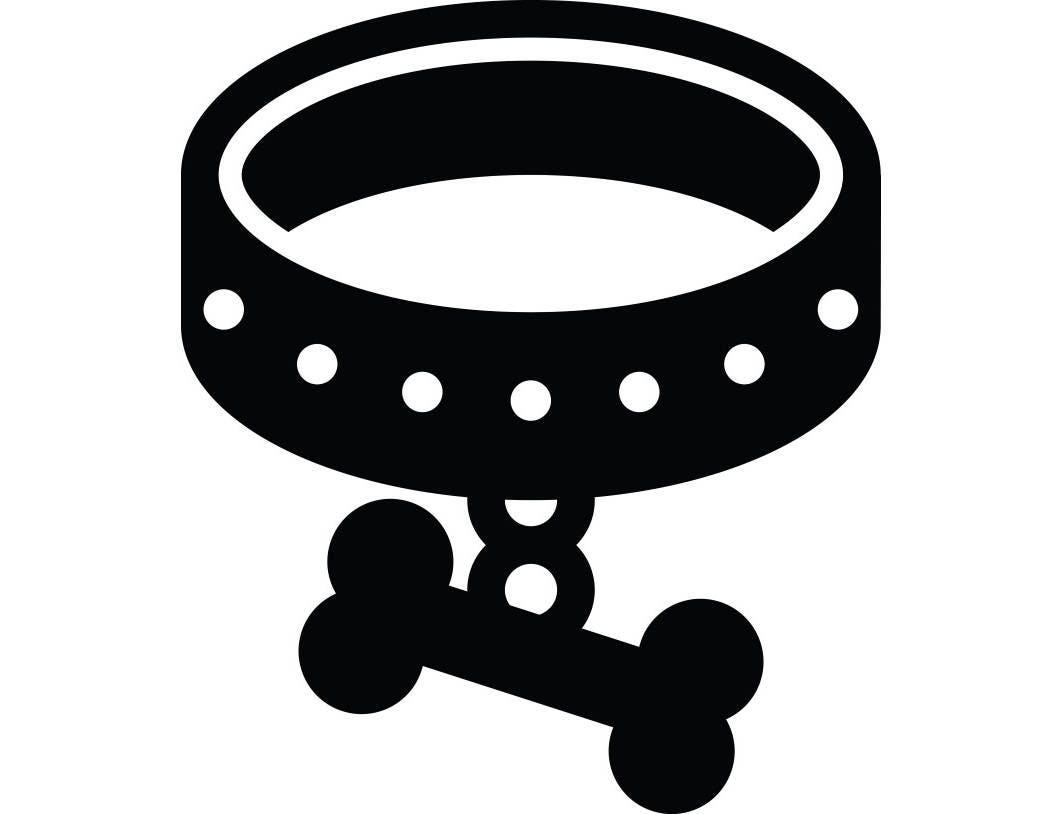 Dog Collar I.D. Tag Food K9 Animal Pet Hound Bone .SVG .EPS