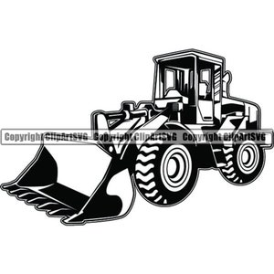 Veículo de construção # 5 Carregadeira de rodas Bulldozer Construtor de equipamentos Edifício Construir Correção Reparar Logotipo .SVG .PNG Clipart Vetor Cricut Corte Corte