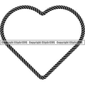 Peut inclure: Cordon noir en forme de cœur. Copyright ClipArtSVG