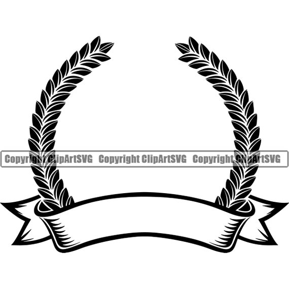 Download Banner 7 Vintage Ribbon Laurel Wreath Label Sticker Emblem Etsy