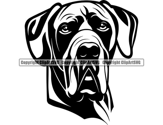 Great Dane Dog Breed Head Happy Face Smile Paw Puppy Pup Pet | Etsy