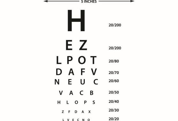 Snellen Chart 20 20