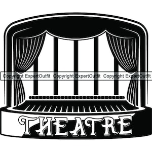 Actuación Teatro Teatro Teatro Teatro Teatro Teatro Teatro Compañía Drama Showbiz Show Actor .SVG .PNG Clipart Vector Cricut Corte Corte