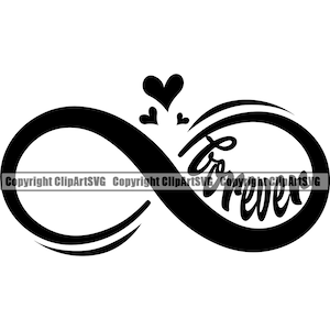 Herz Liebe Infinity Paar romantische Dating Liebhaber Soulmate Für immer Pflege Infinity Tattoo Design Künstler Art Logo SVG PNG Clipart Vektor Cut