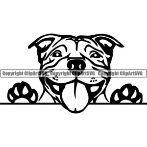 May include: A black and white graphic of a dog's face with its tongue out and paws visible. The dog is smiling, and the image has a clean, minimalist design. The text "Copyright CLIPArtSVG" is at the top.