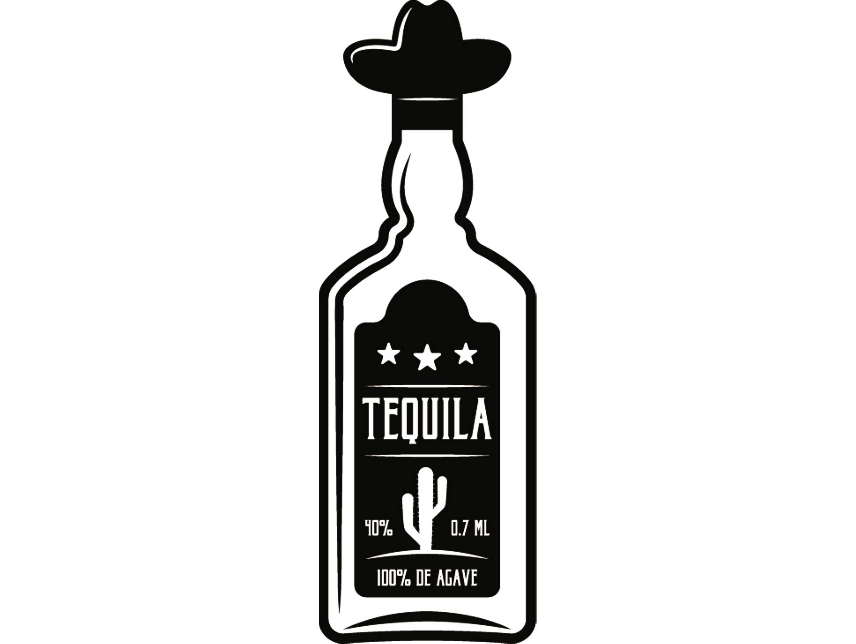 Botella de Tequila Sombrero sombrero fieltro gorro paja Alcohol vaquero
