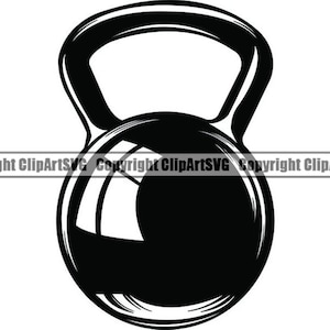 Kettle Bell #2 Kettlebell Weightlifting Bodybuilding Health Fitness Workout Gym Lift Weight Logo .SVG .PNG Clipart Vector Cut Cutting Cricut