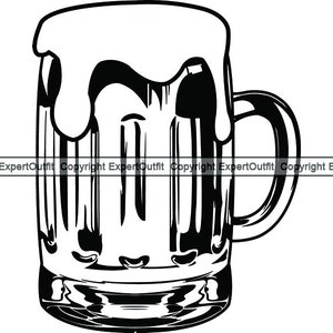 Beer Mug #4 Glass Stein Bar Suds Foam Tavern Pub Bartender Drink Alcohol Liquor Ale Cold Logo .SVG .PNG Clipart Vector Cricut Cut Cutting