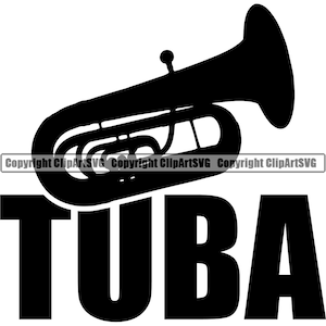 Muzyka Tuba Instrument muzyczny Klasyczny Koncert Orkiestra Muzyk Trąbka Róg Mosiężny Sylwetka Sztuka Projekt Logo SVG PNG Clipart Wektor Cięcie