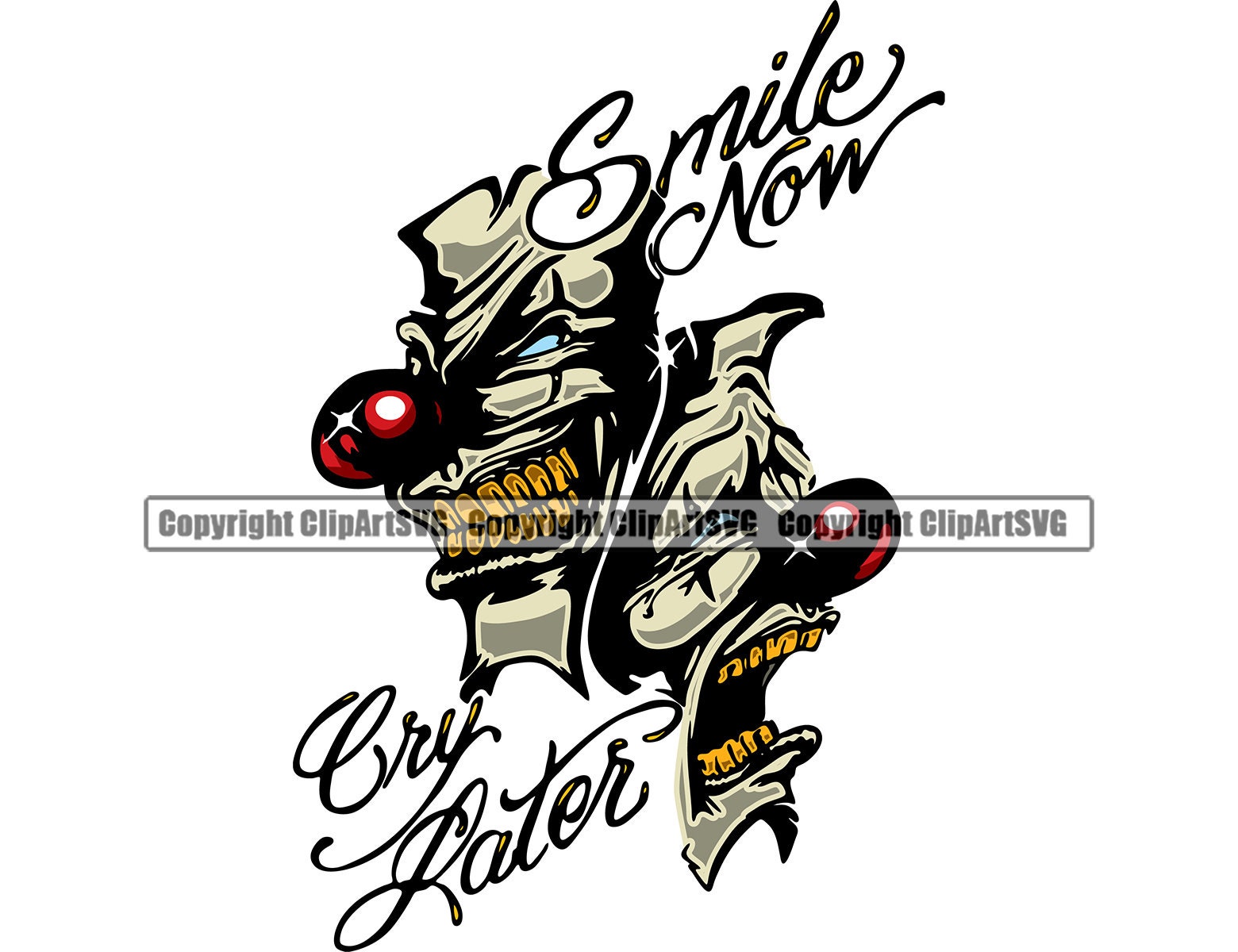 Vintage 70s Smile Now Cry Later Clown Statue Glaze Rare, image size:1560x1200