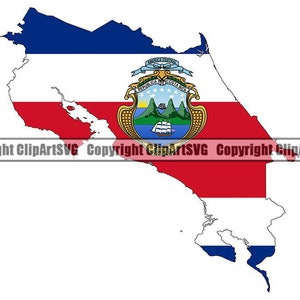 Costa Rica Rican Central America Country World National Nation Flag Map Logo Art .JPG .PNG Clipart Clip Art Design Graphic Download File