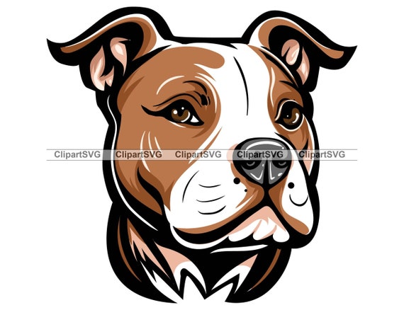 Brown Pit Bull Terrier Dog Cute Cute Puppy Canine Pet - Etsy Norway