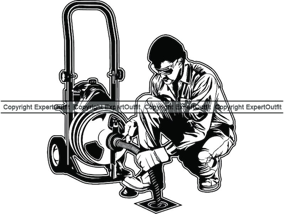 Plumber 5 Plumber Repair Plumbing Work Worker Service Etsy