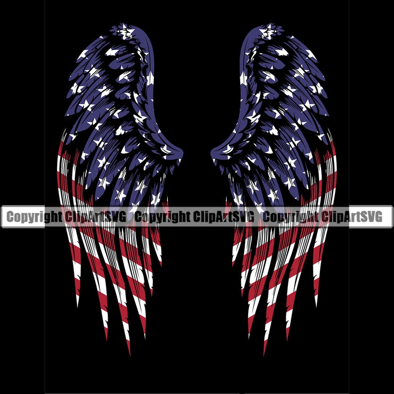 United States Angel Wings Veteran Military Fallen Soldier USA Etsy