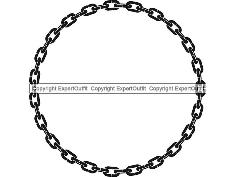 Chain Link Circle Frame Endless Metal Rope Stainless Steel Etsy