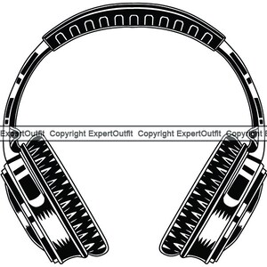 Kopfhörer #4 Musik Schallwelle Hören Wireless Bluetooth Dj Stereo Ausrüstung Studio Kopfhörer .SVG .PNG Clipart Vektor Cricut Schnitt Schneiden